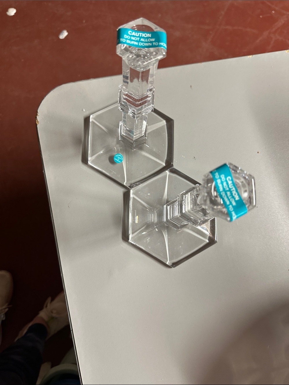 tiffany & co crystal candlestick holders
